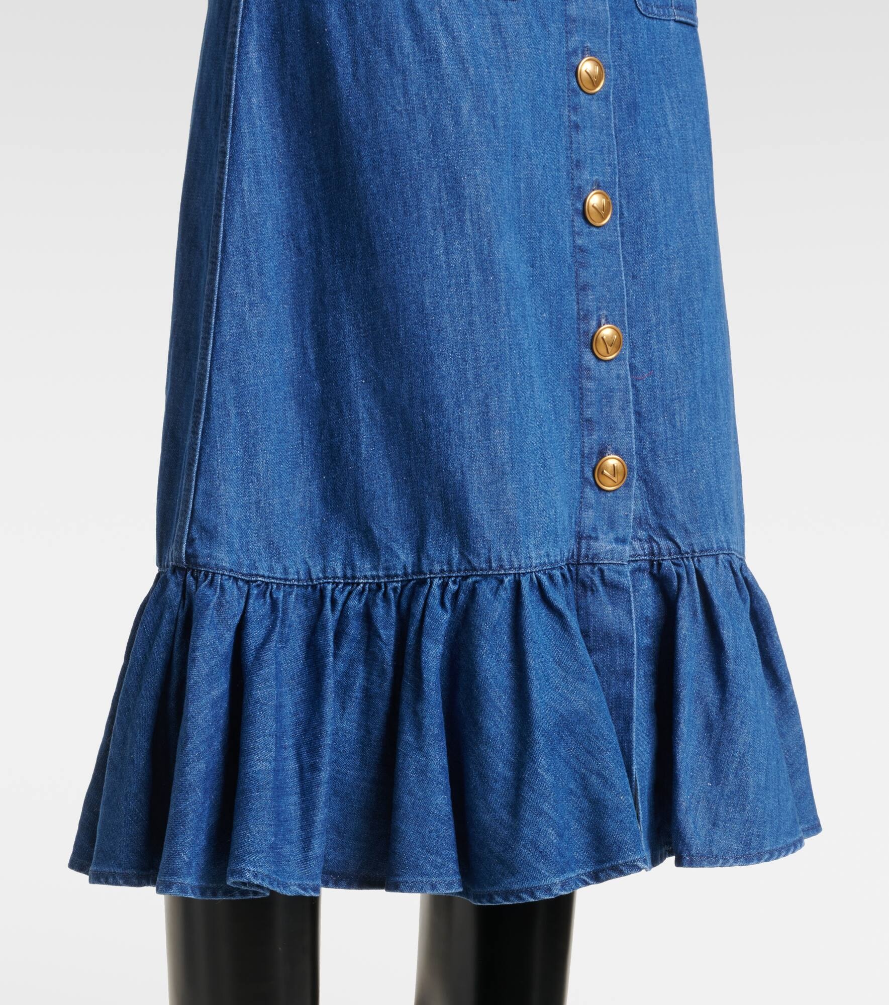 Denim midi skirt - 5