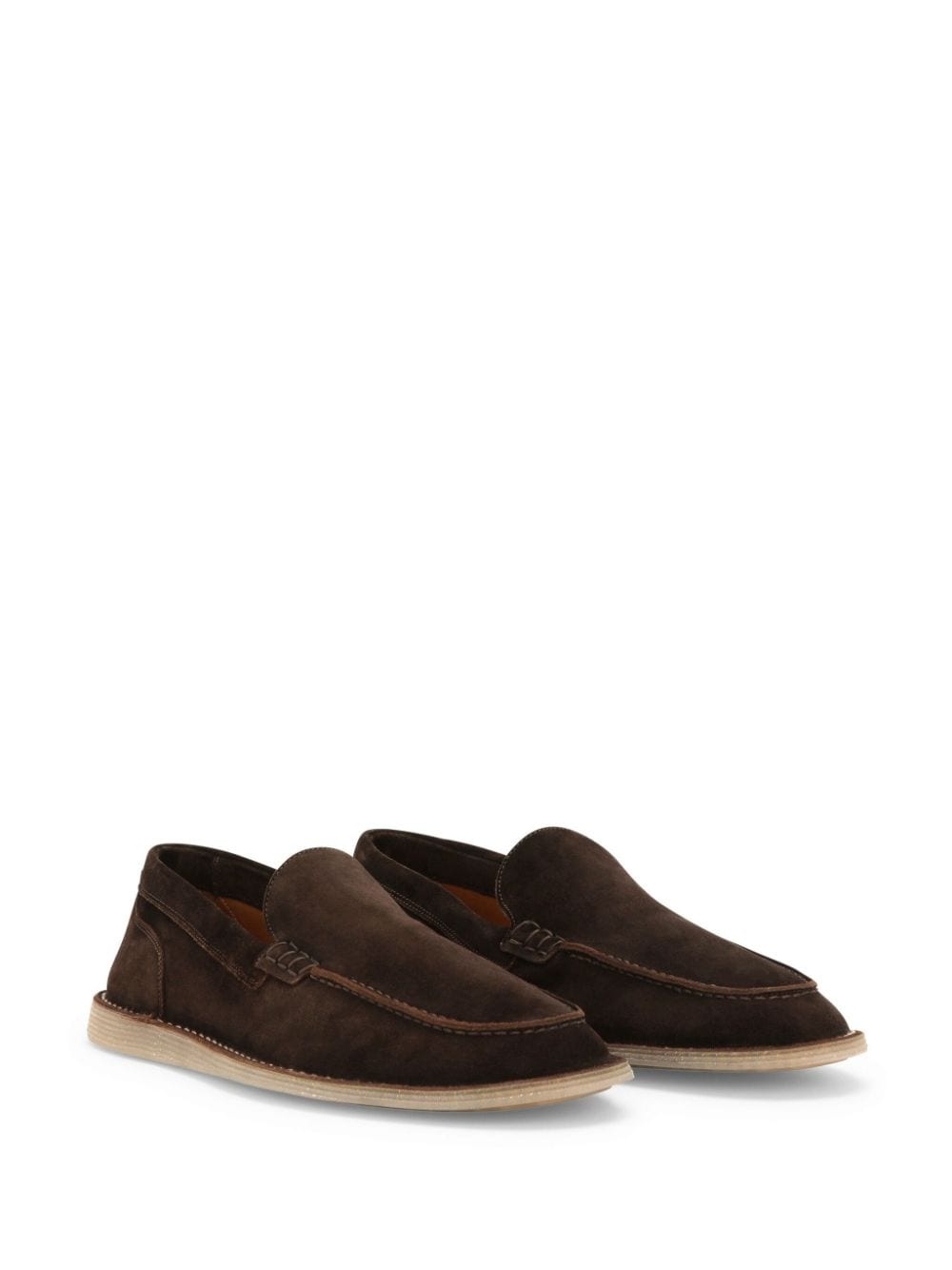 DG-plaque suede loafers - 2
