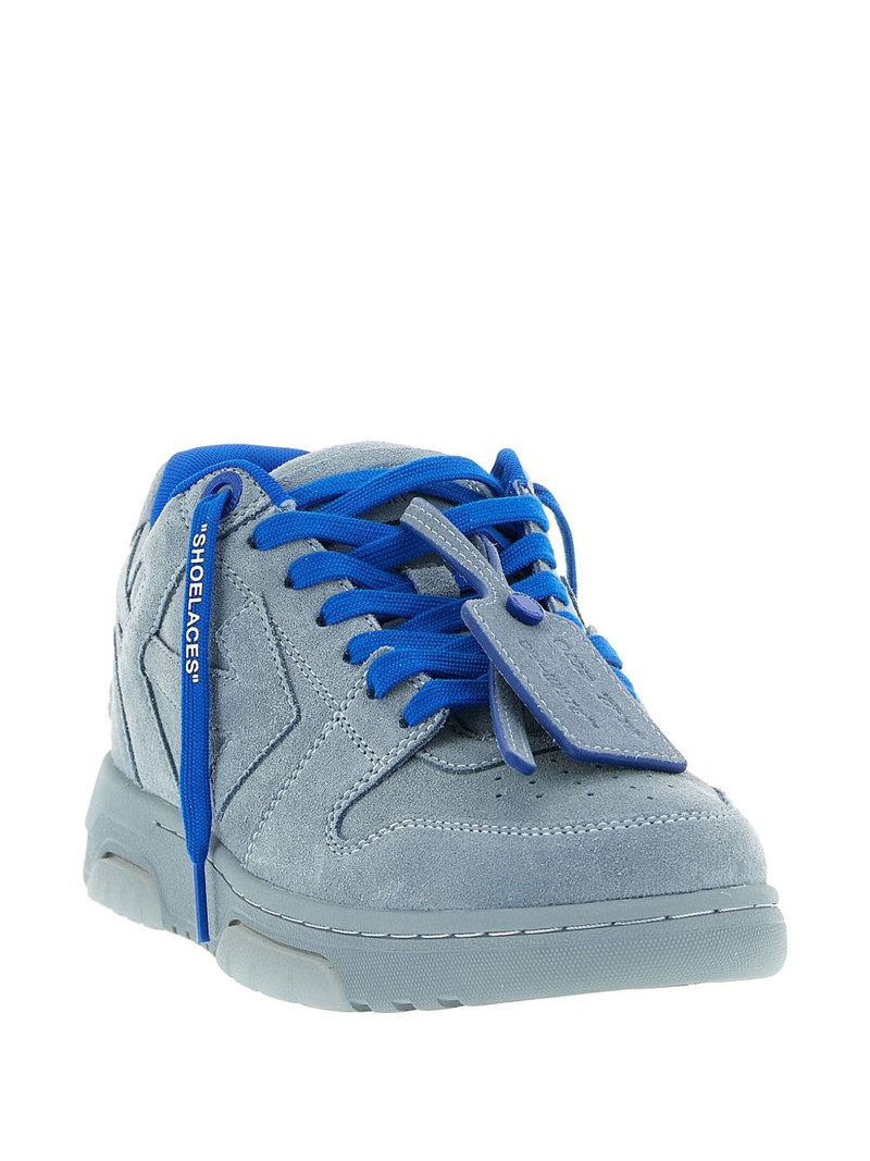 Off-White suede logo-tag sneakers outlook