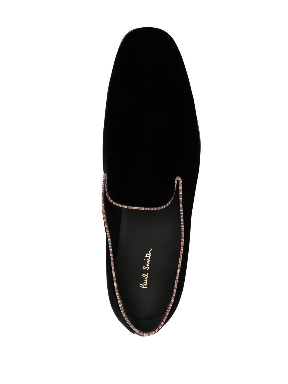 contrasting-trim detail loafers - 4