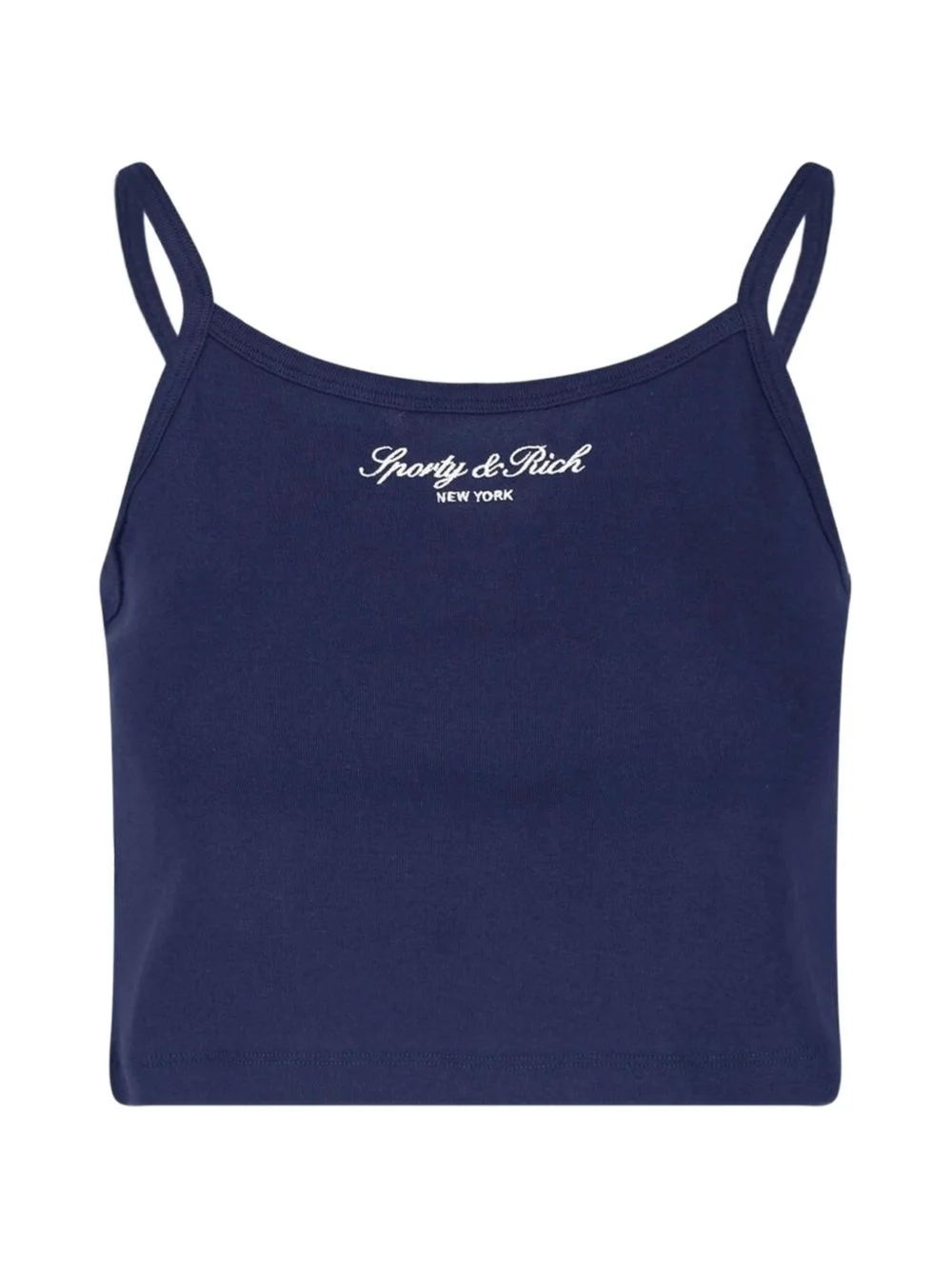 logo-print cropped camisole - 1