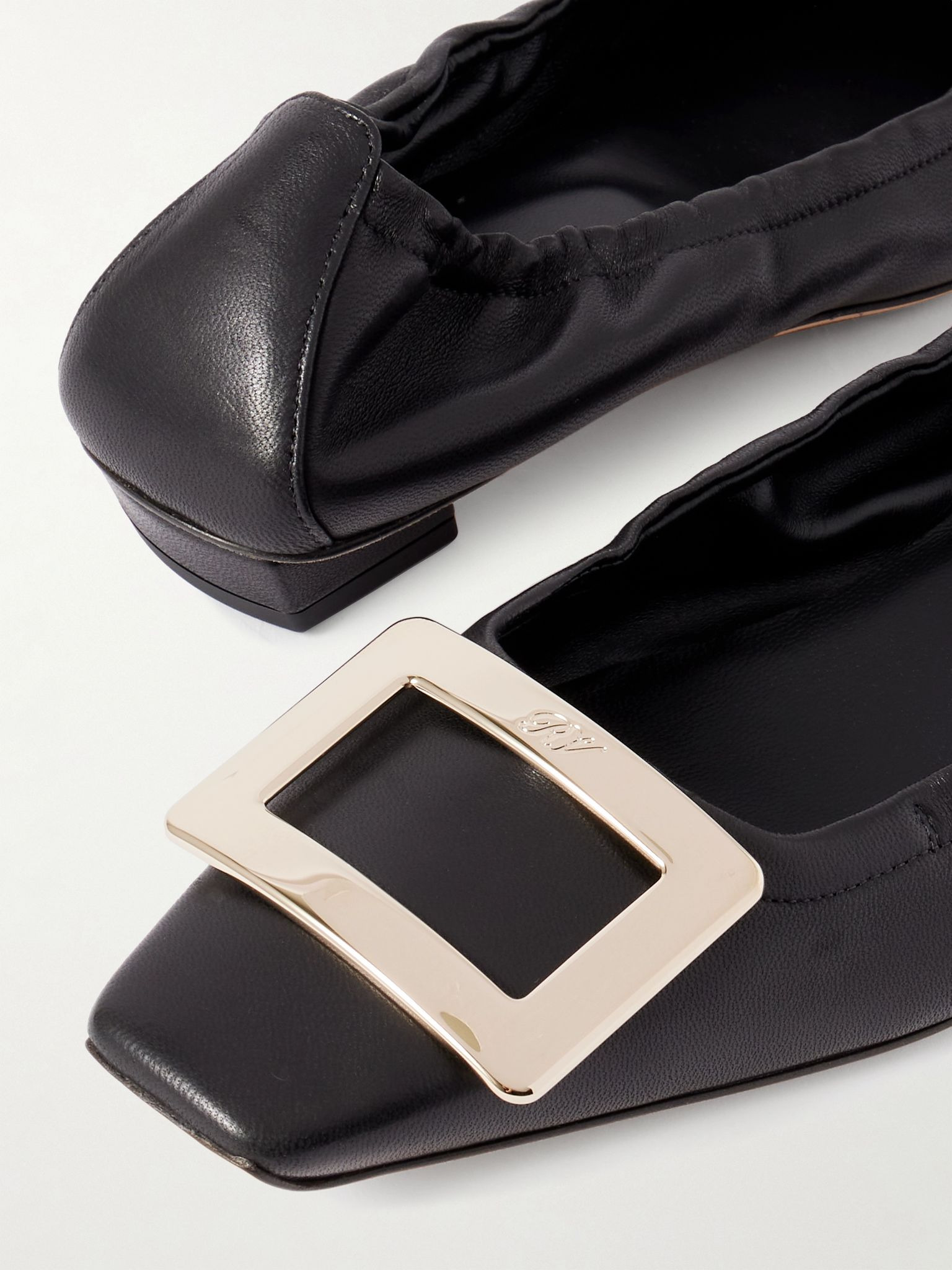 Belle Vivier leather ballet flats Black - 4