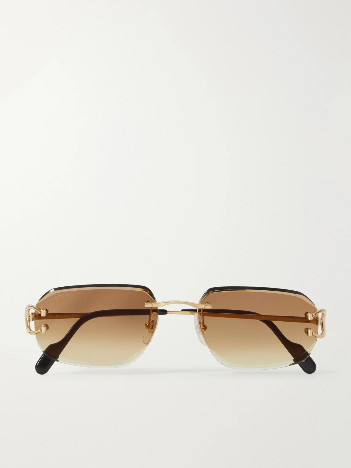Signature C Rimless Rectangular-Frame Gold-Tone Sunglasses - 1