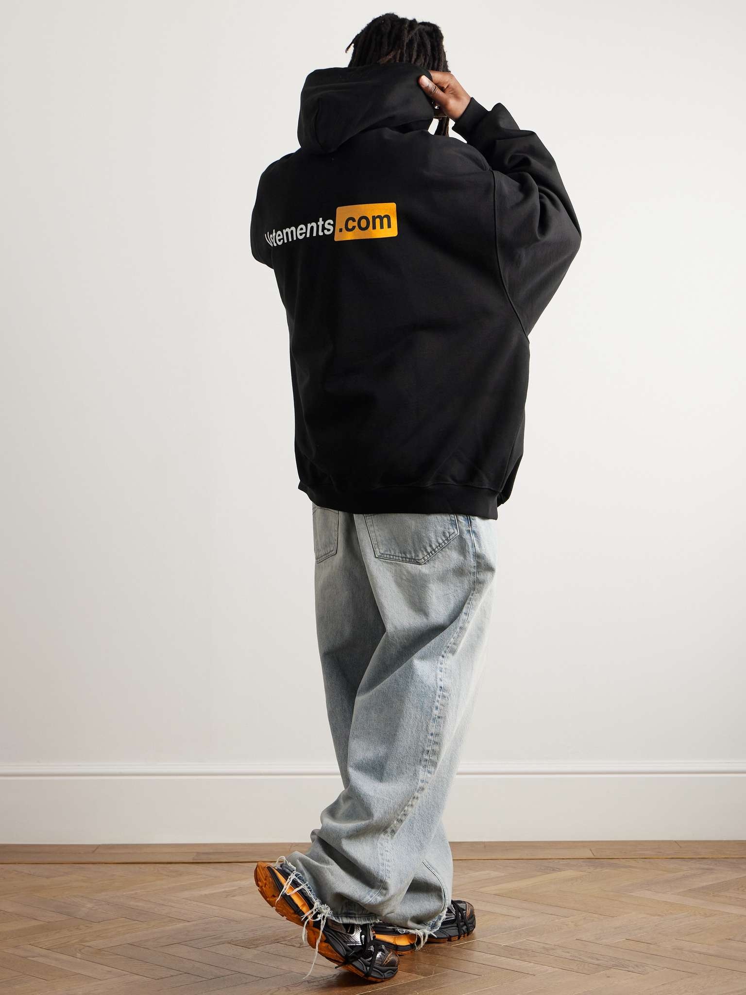 Logo-Print Cotton-Blend Jersey Hoodie - 4