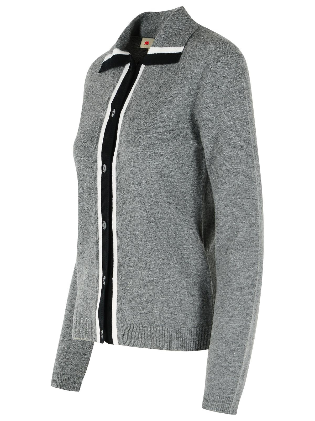 Marni Grey Virgin Wool Cardigan Women - 2