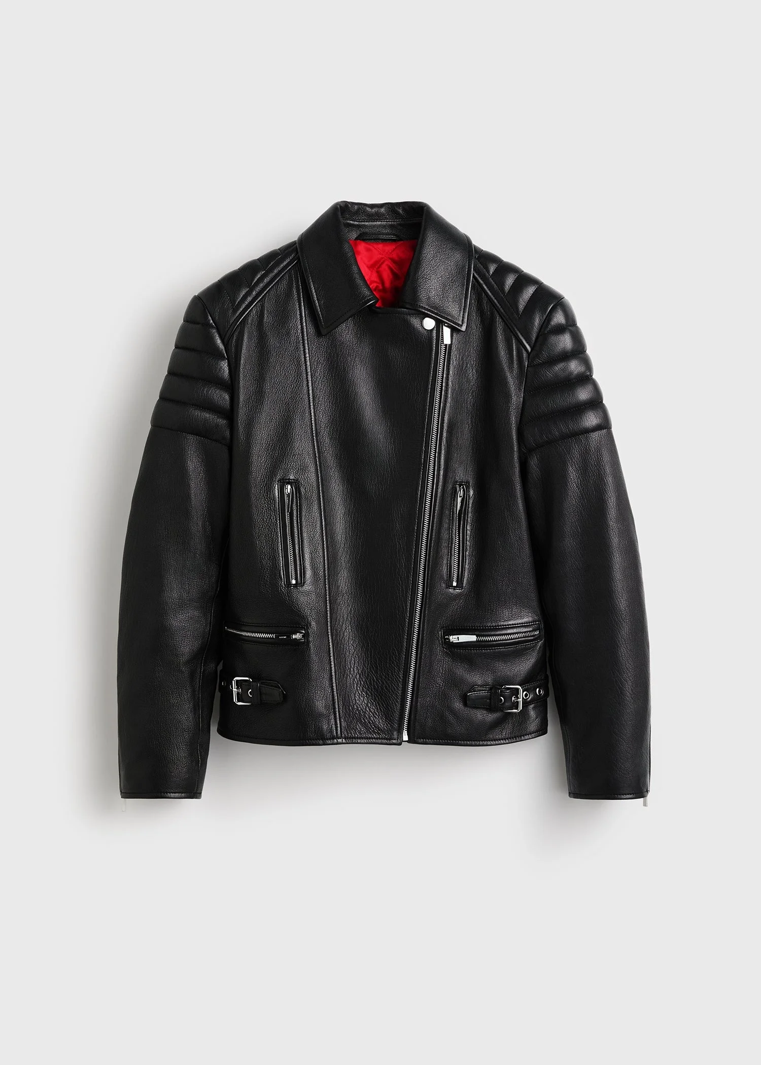 Leather biker black - 1