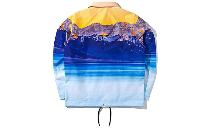 Li-Ning Li-Ning Sports Fashion Series Blue Printing Jacket 'Sky' AFDP629-1 outlook