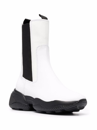 HOGAN mid-calf leather boots outlook