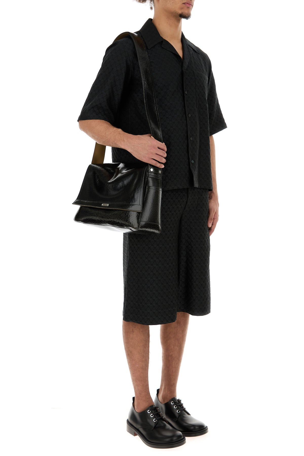 Black leather The Slouch crossbody bag - 5