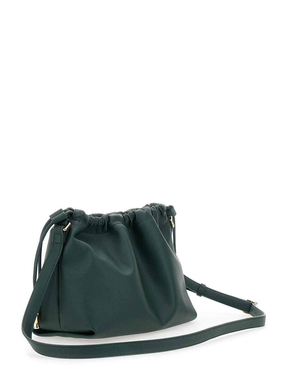 A.P.C. Women 'Ninon' Green Mini Crossbody Bag With Drawstring Closure And Embossed Logo Lettering On - 2