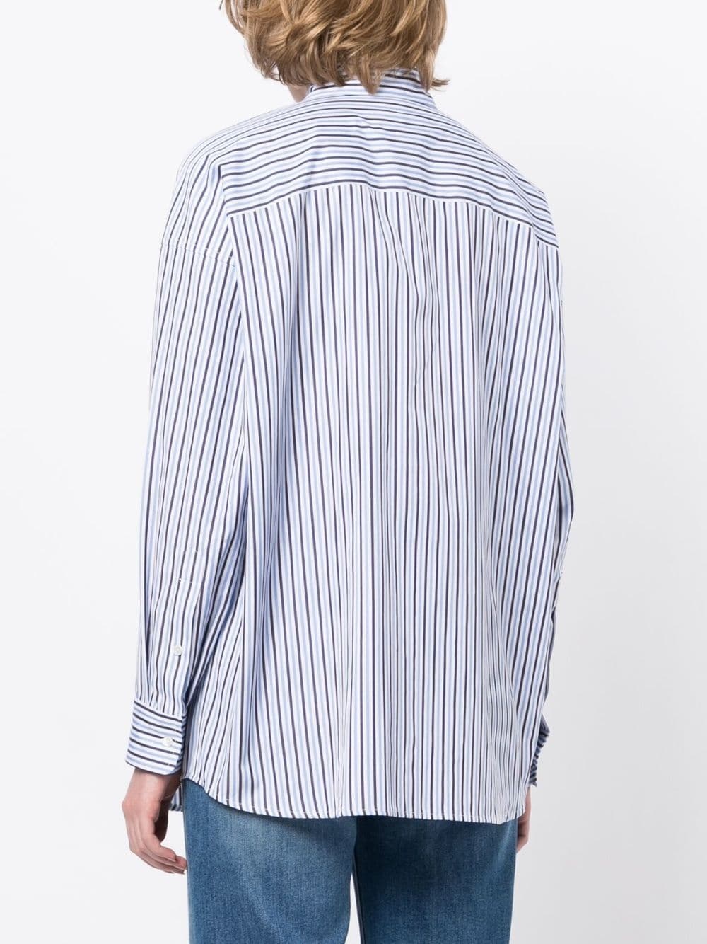 oversize striped cotton shirt - 4