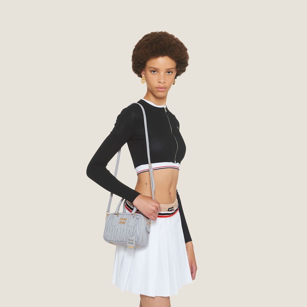 Matelassé nappa leather top-handle bag - 2