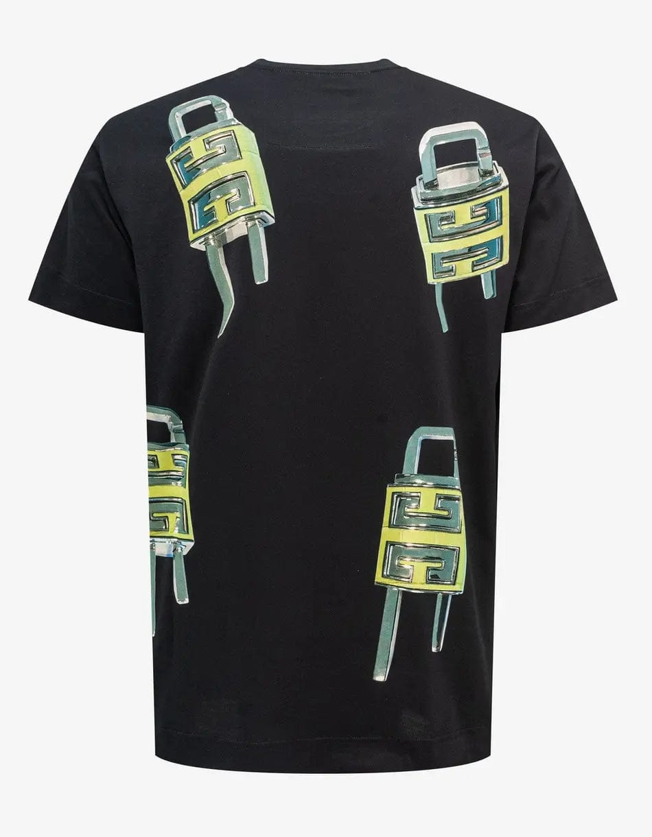 Givenchy Black 4G Padlock Print T-Shirt - 2