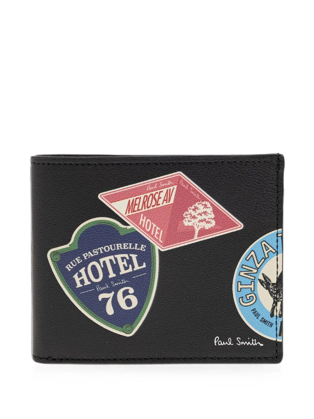 graphic-print leather wallet - 1