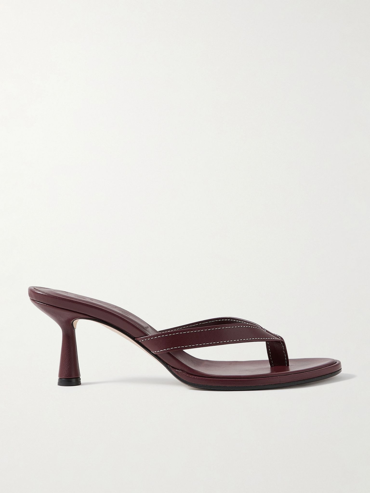 Daphne leather sandals Burgundy - 1