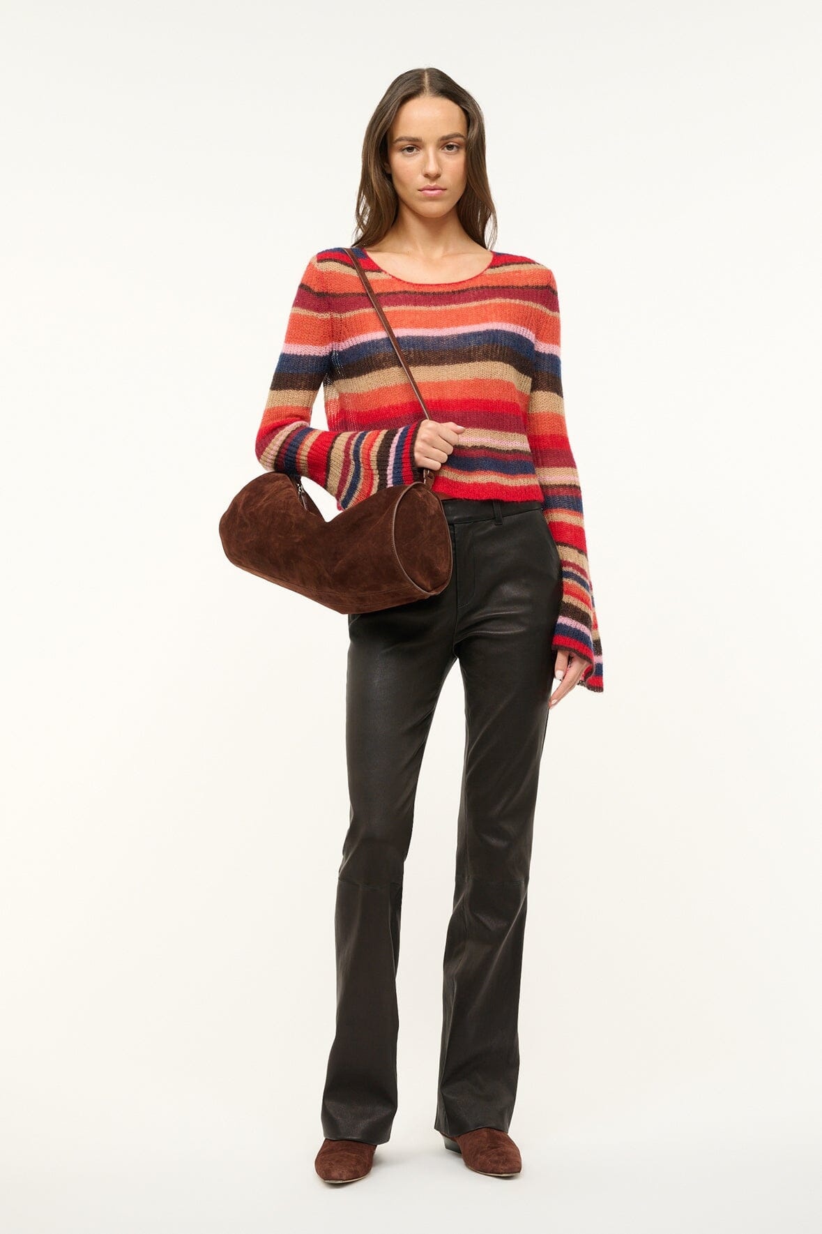 STAUD PARKER SWEATER AUTUMNAL FADED STRIPE - 5