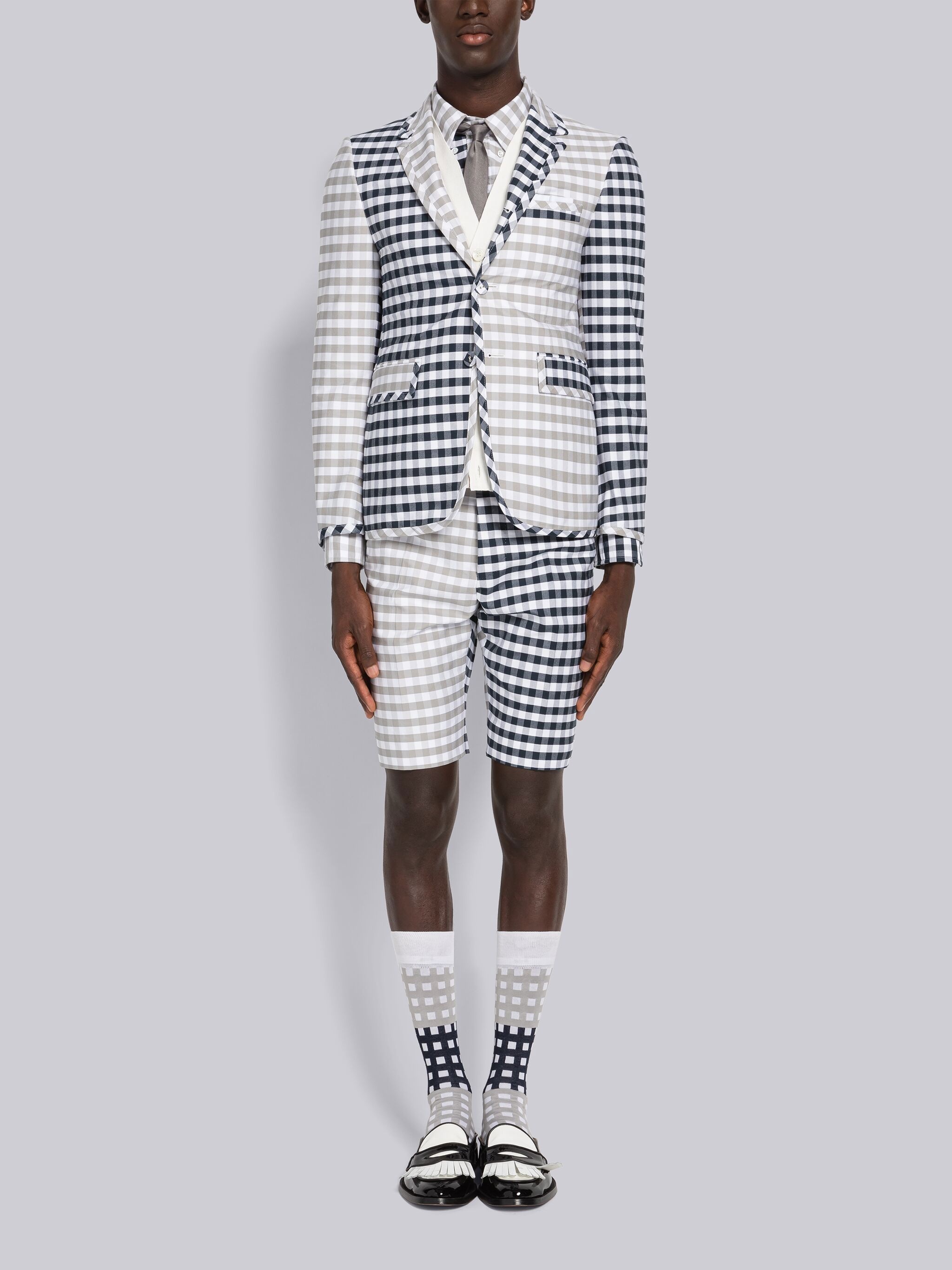 Fun-Mix Gingham Oxford Classic Backstrap Short - 4