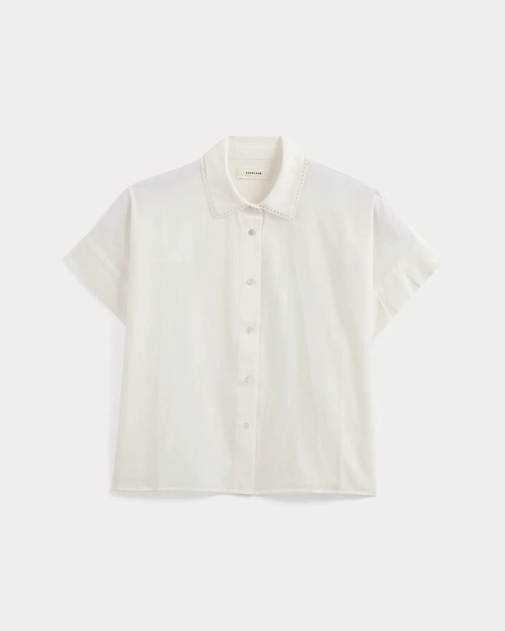 SCALLOPED-COLLAR SQUARE SHIRT - 1
