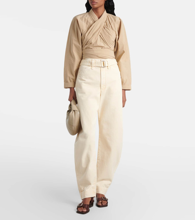 Lemaire Belted cotton top outlook