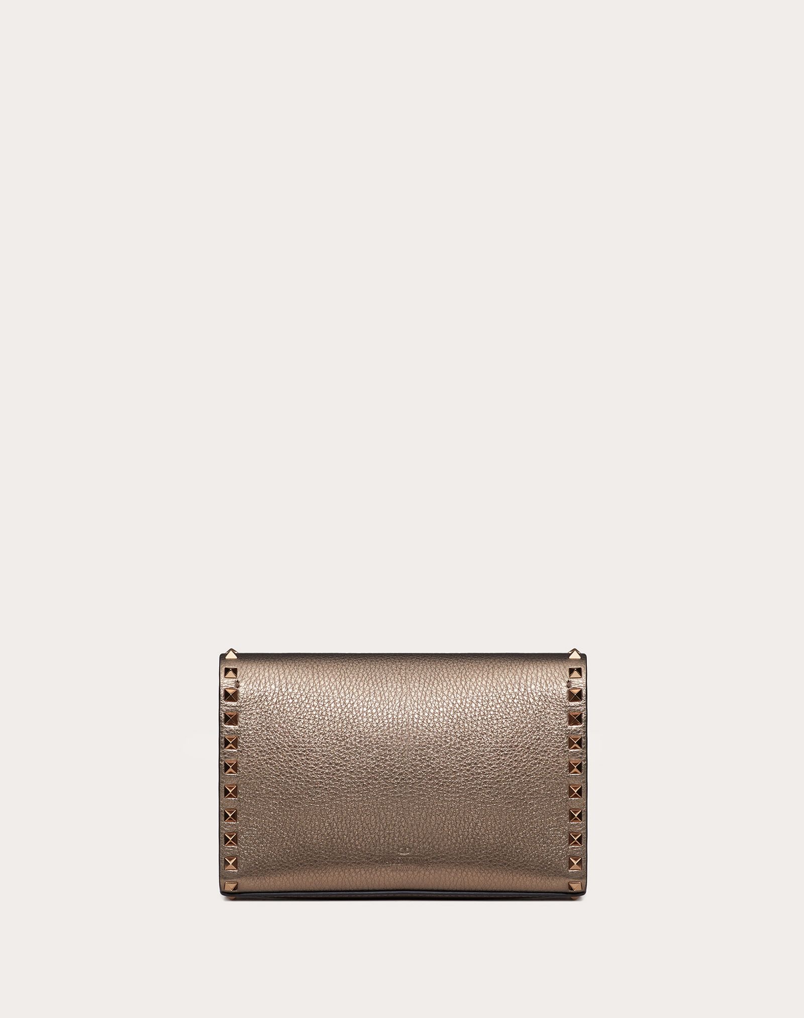 Small Rockstud Metallic Grainy Leather Crossbody Bag - 3