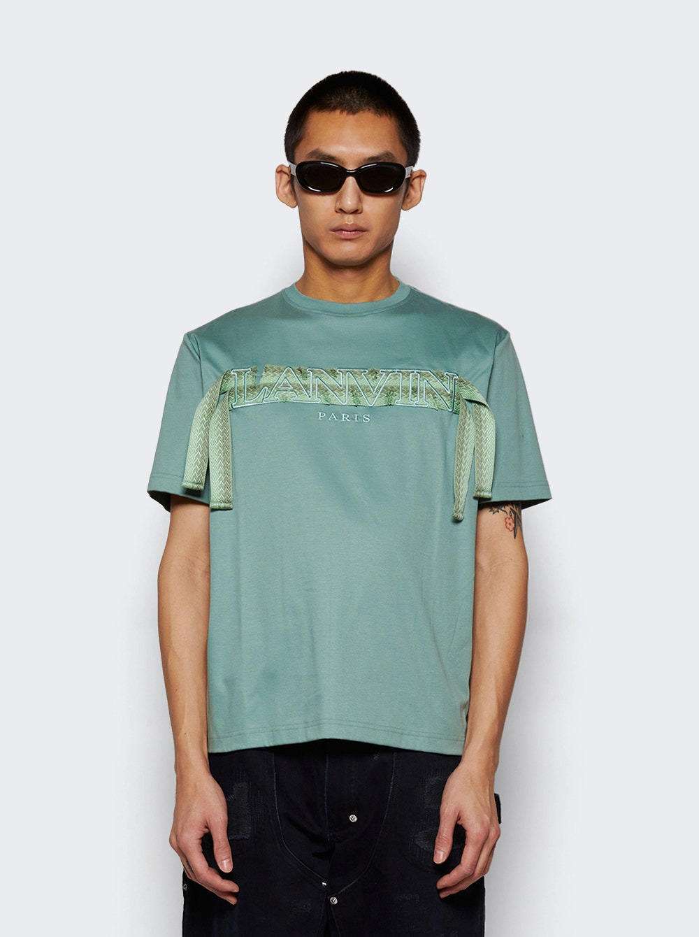 Curb Lace Tee Vert De Gris - 3
