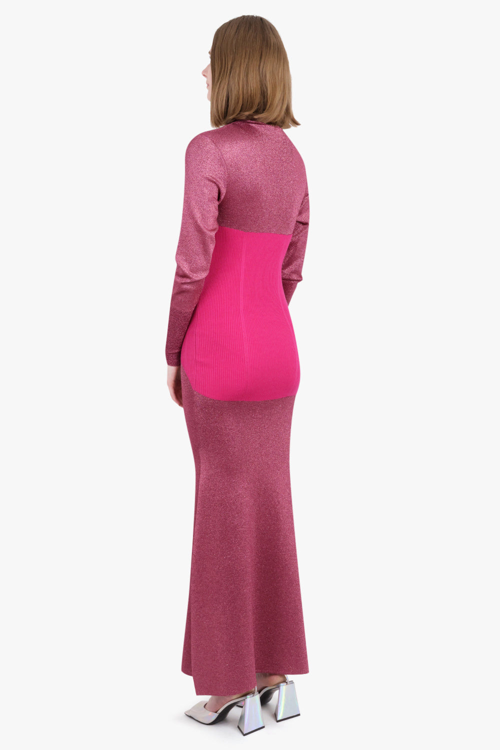 FINE RIB MIDI DRESS | FUSCHIA - 3