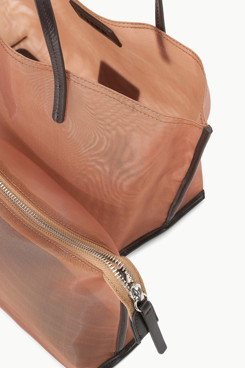 STAUD CHRISTOS MINI MESH TOTE CAMEL 8