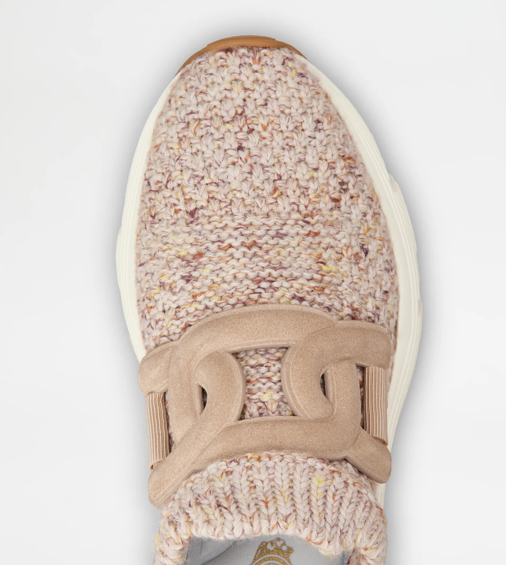 KATE SLIP-ON SNEAKERS IN FABRIC - PINK, BEIGE, OFF WHITE - 4