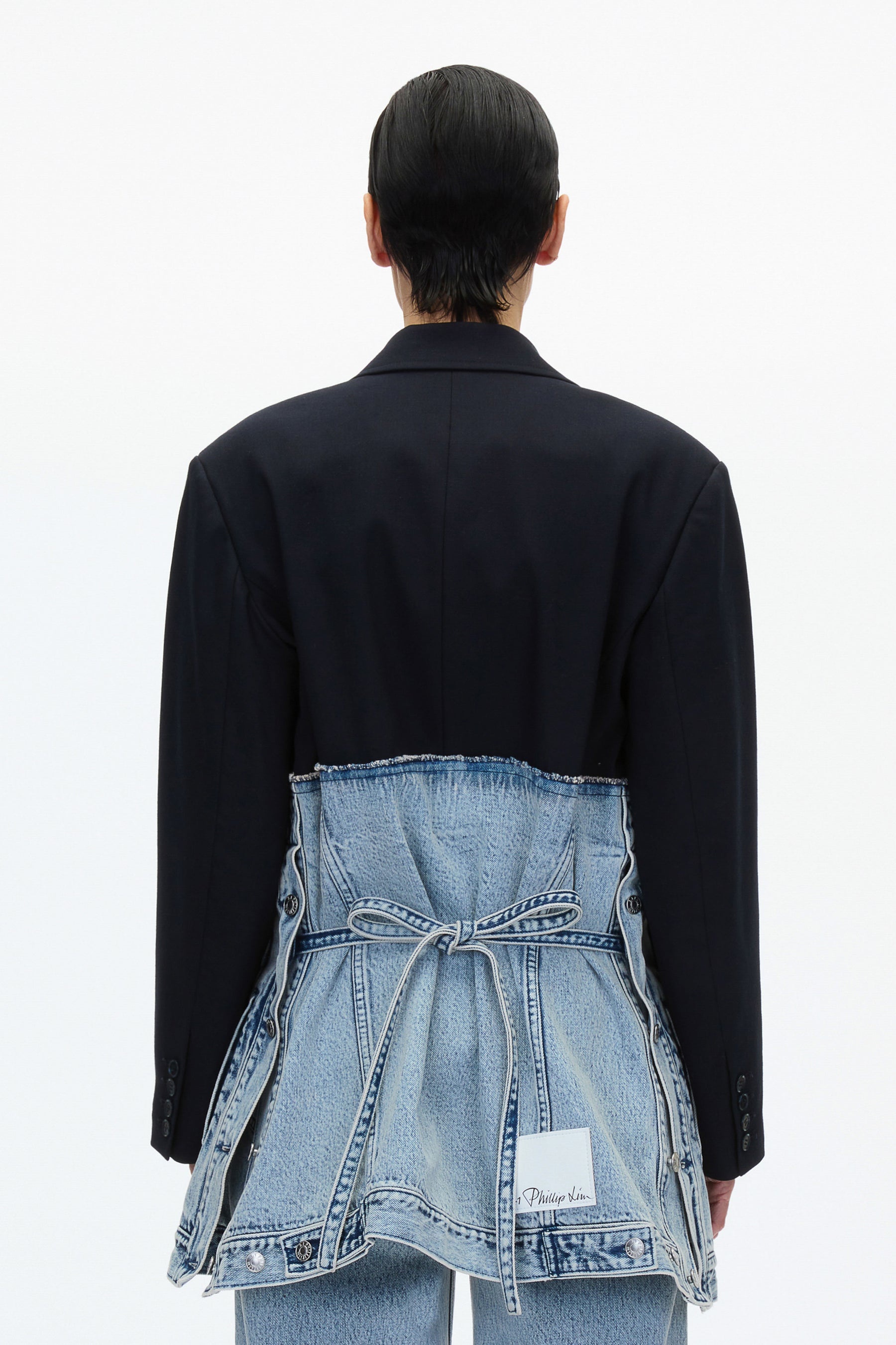 Oversized Hybrid Denim Blazer - 4