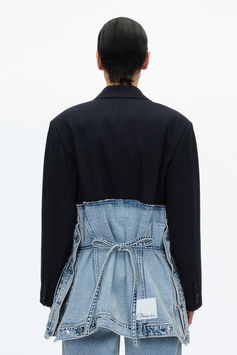 Oversized Hybrid Denim Blazer 4