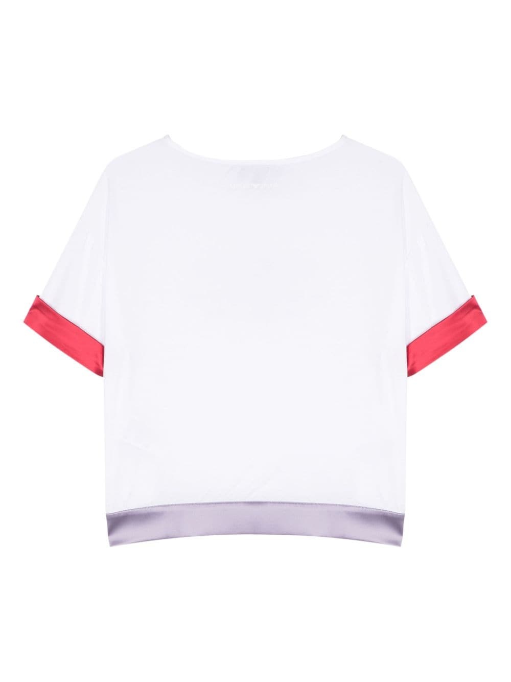 contrasting-trim logo-print T-shirt - 2