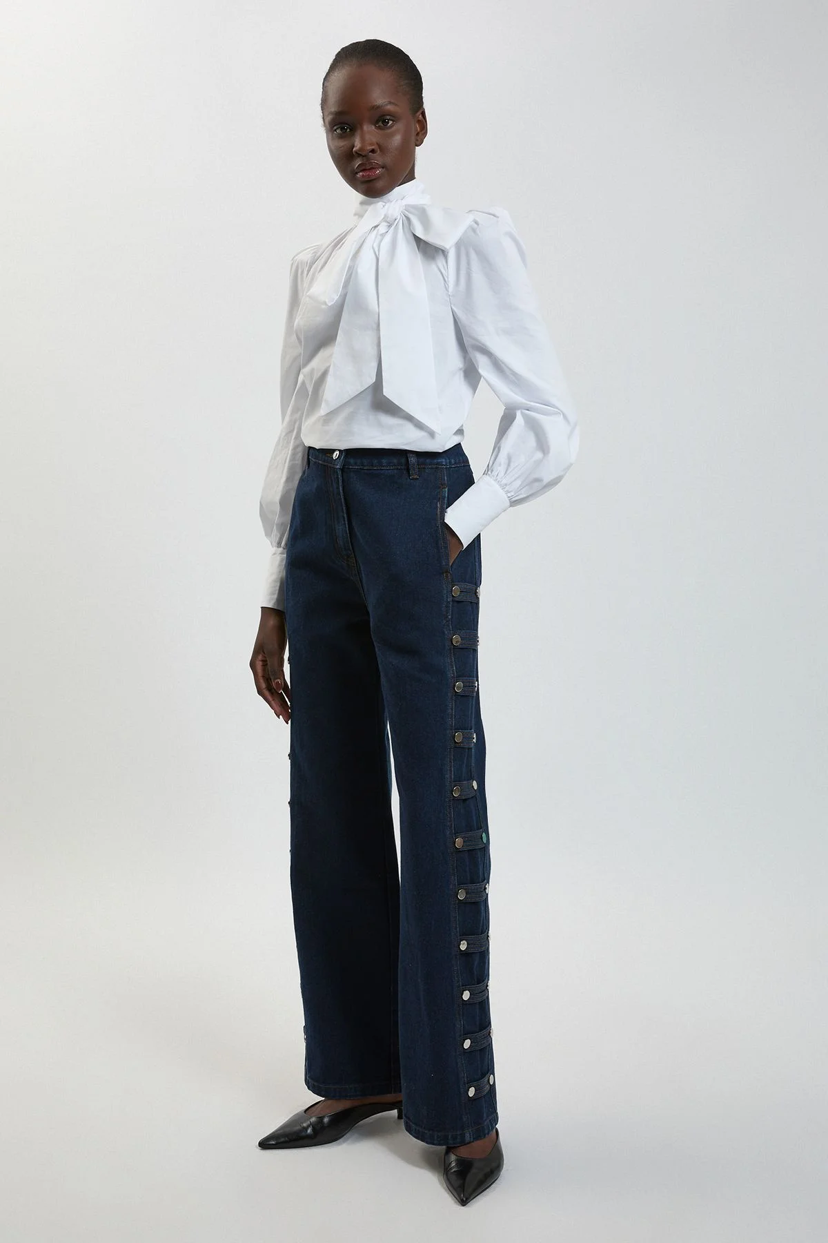 Forever Denim 5 Pocket Midi Pencil Skirt - 1