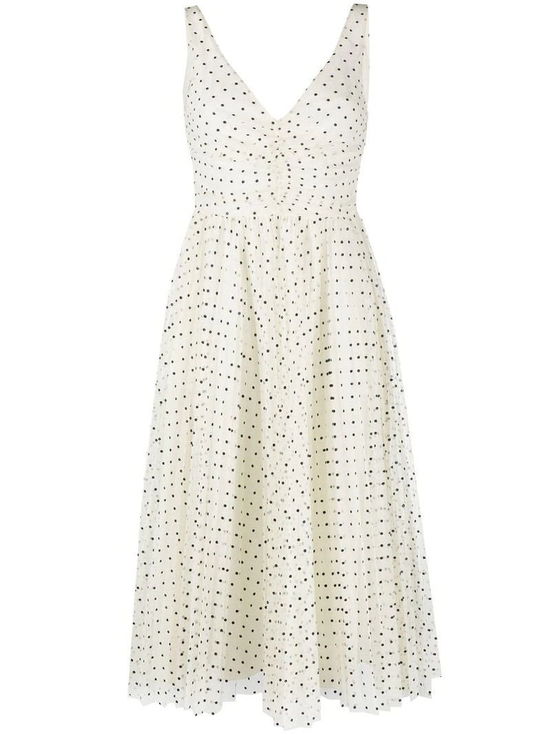 polka dot flared dress 1