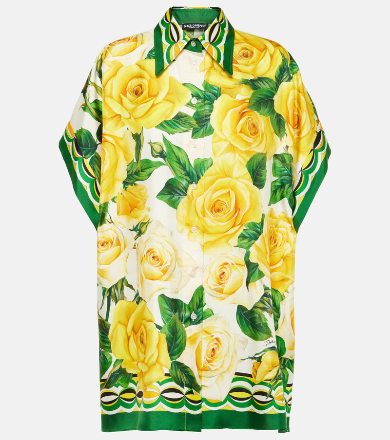 Floral silk blouse - 1