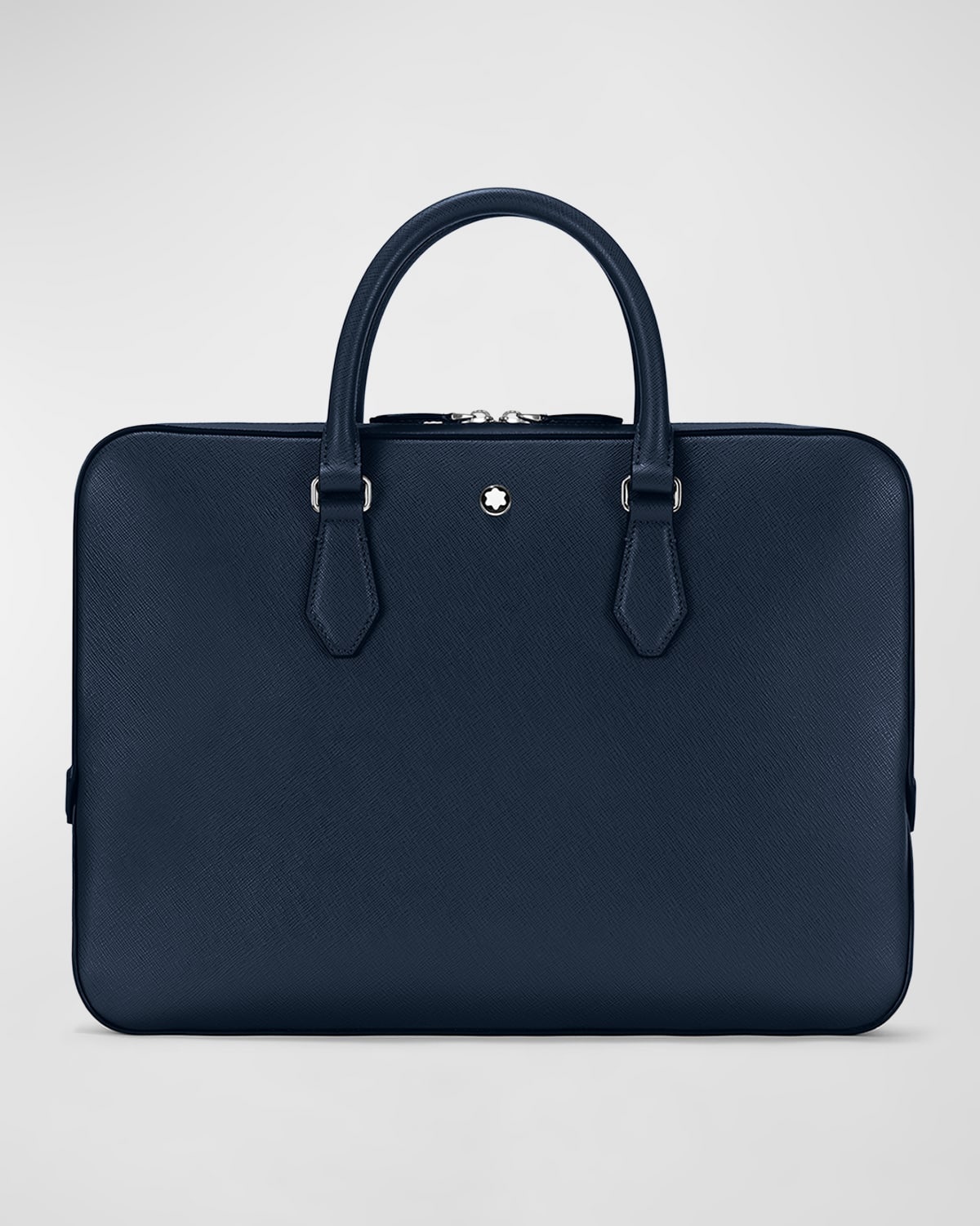 Men's Sartorial Thin Saffiano Leather Document Briefcase - 1