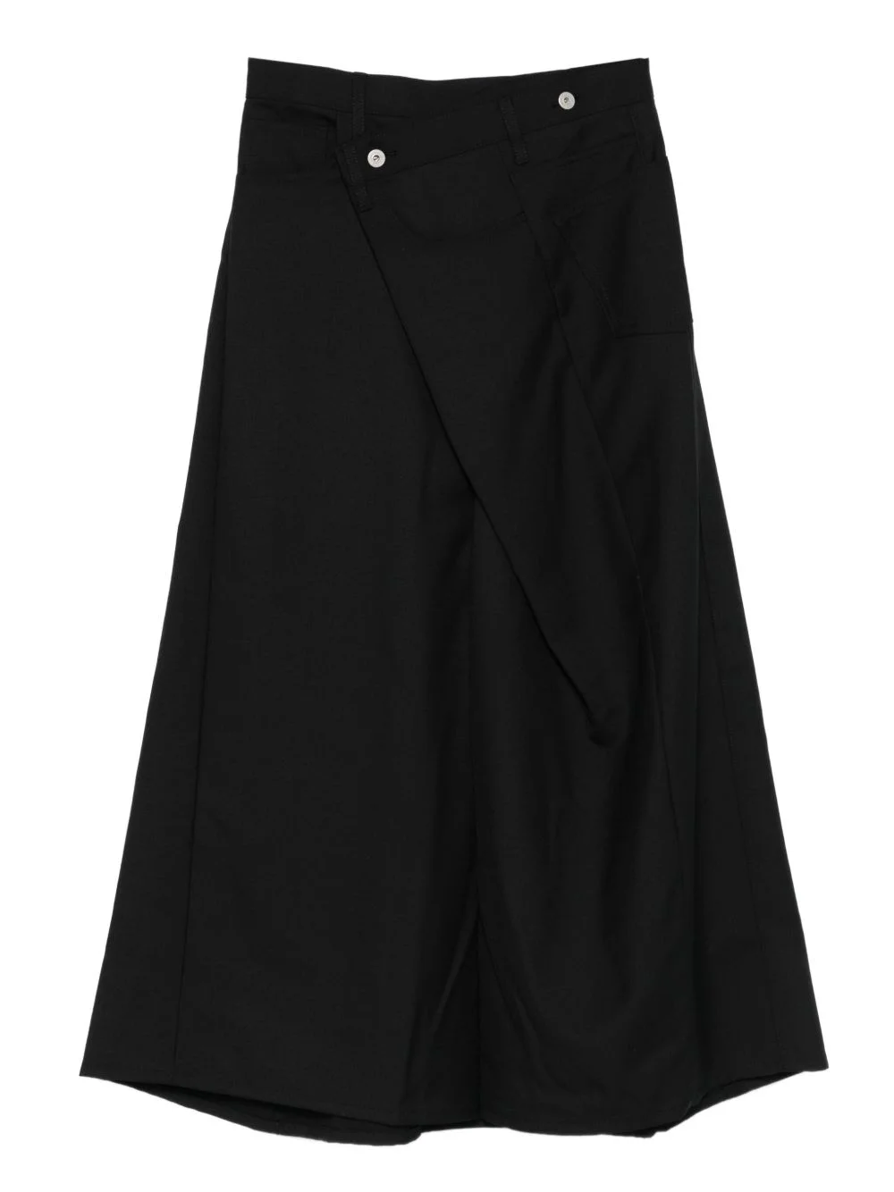 panelled wool-blend skirt - 1