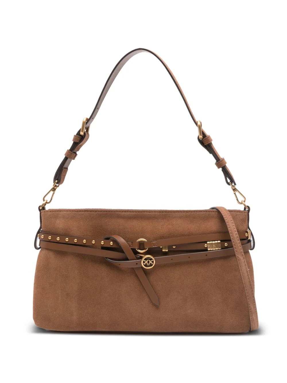 logo-detail buckle shoulder bag - 1