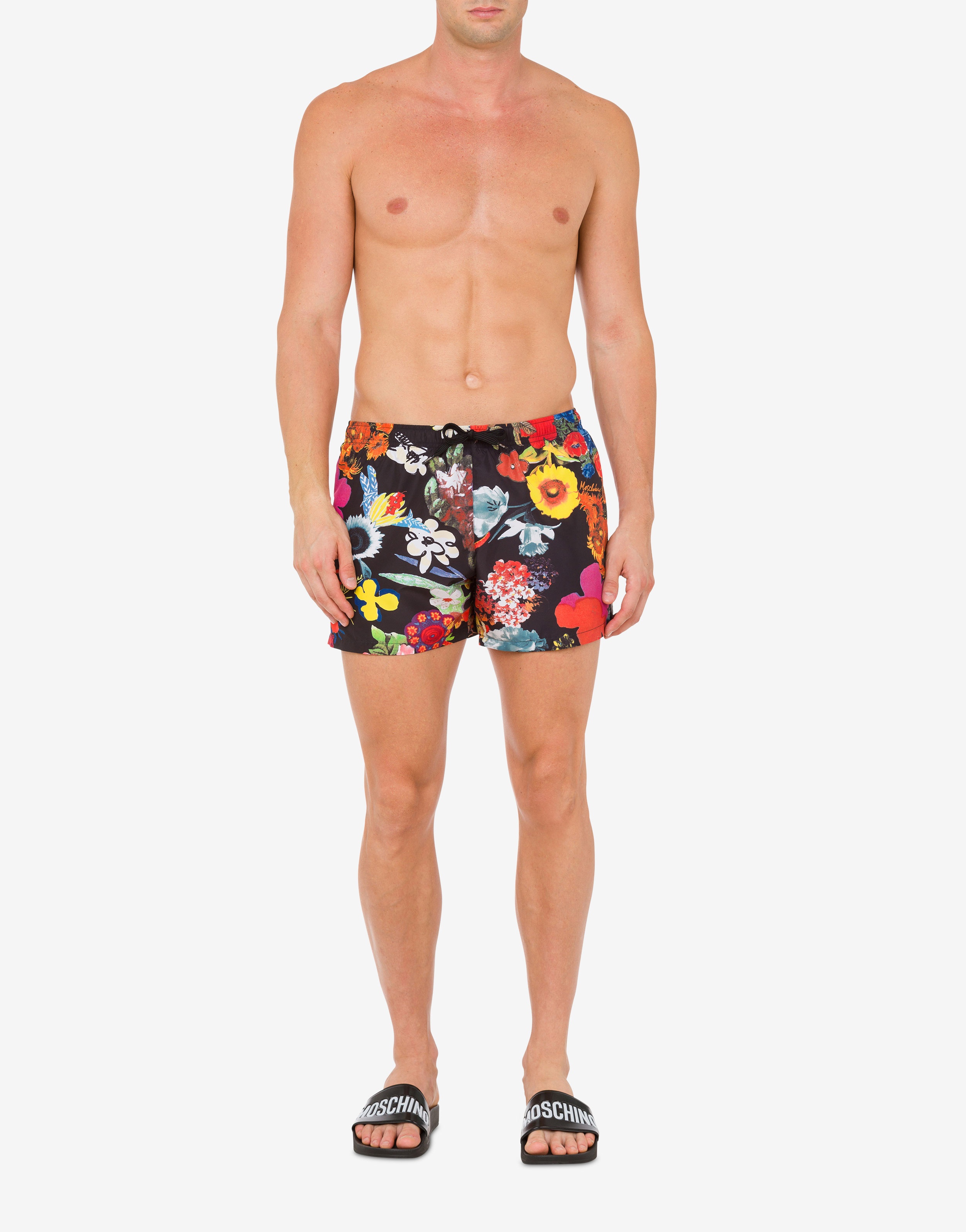 ALLOVER FLOWERS NYLON SWIM TRUNKS - 2