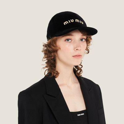 Miu Miu Velvet baseball cap outlook