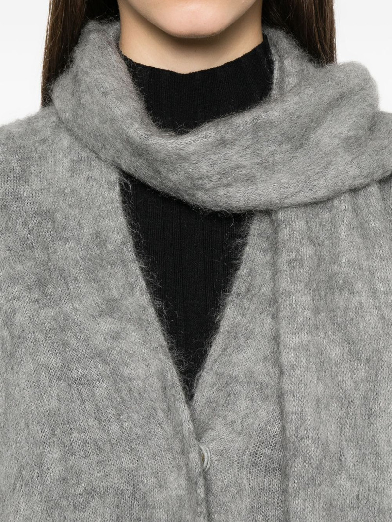 scarf-detailed cardigan 5