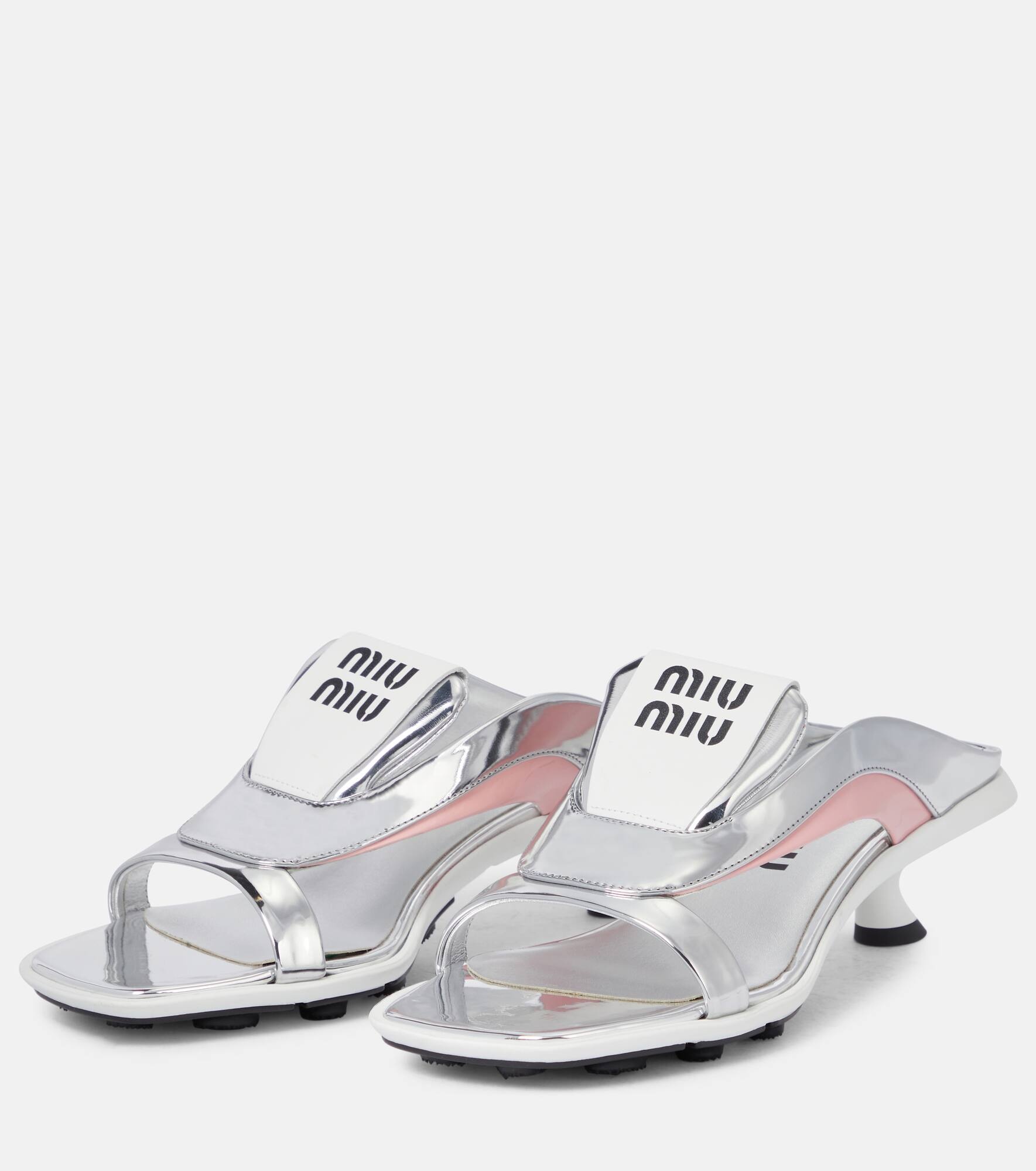 Metallic leather sandals - 5