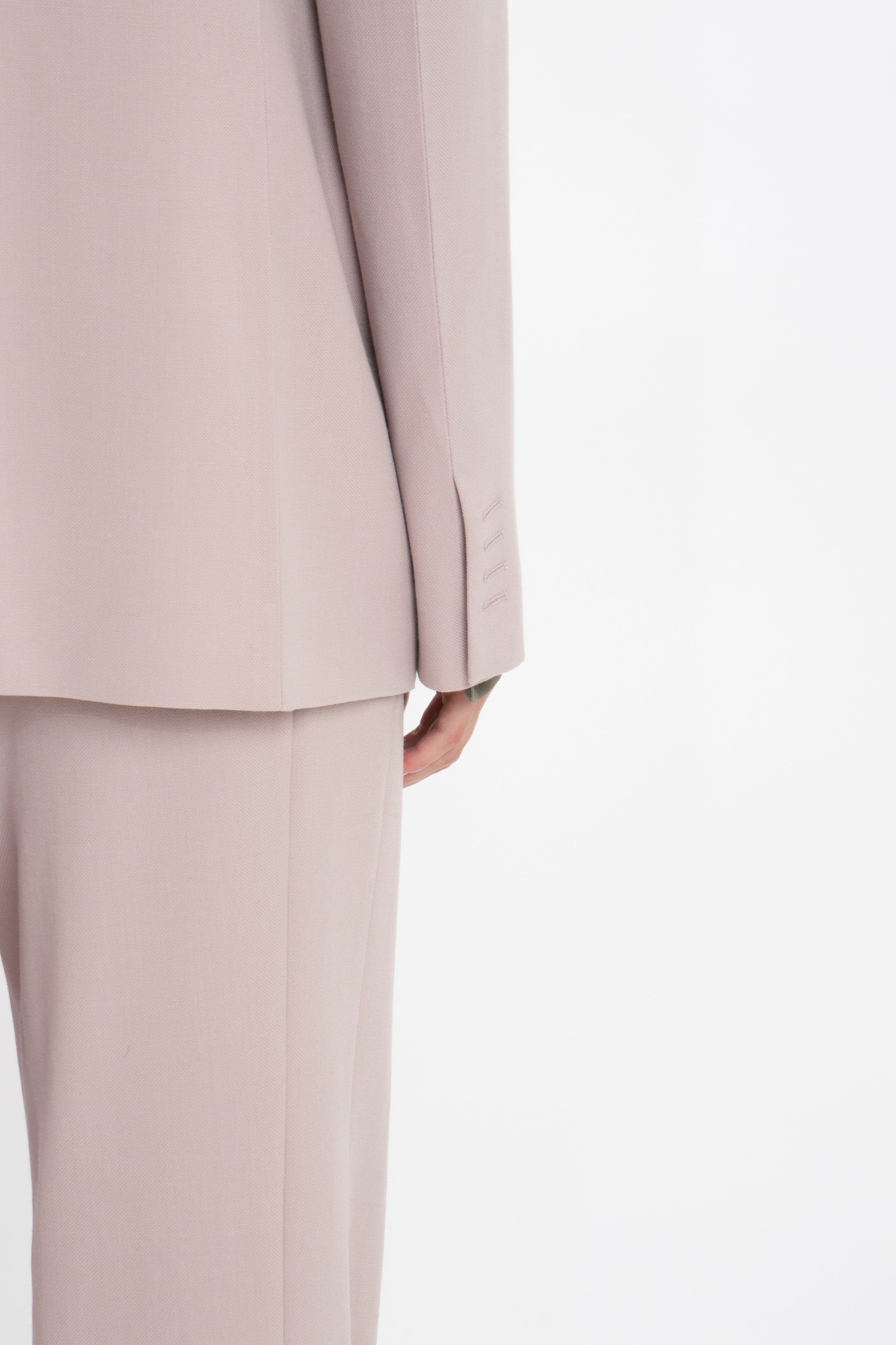 Double Panel Front Jacket In Rose Quartz - 6
