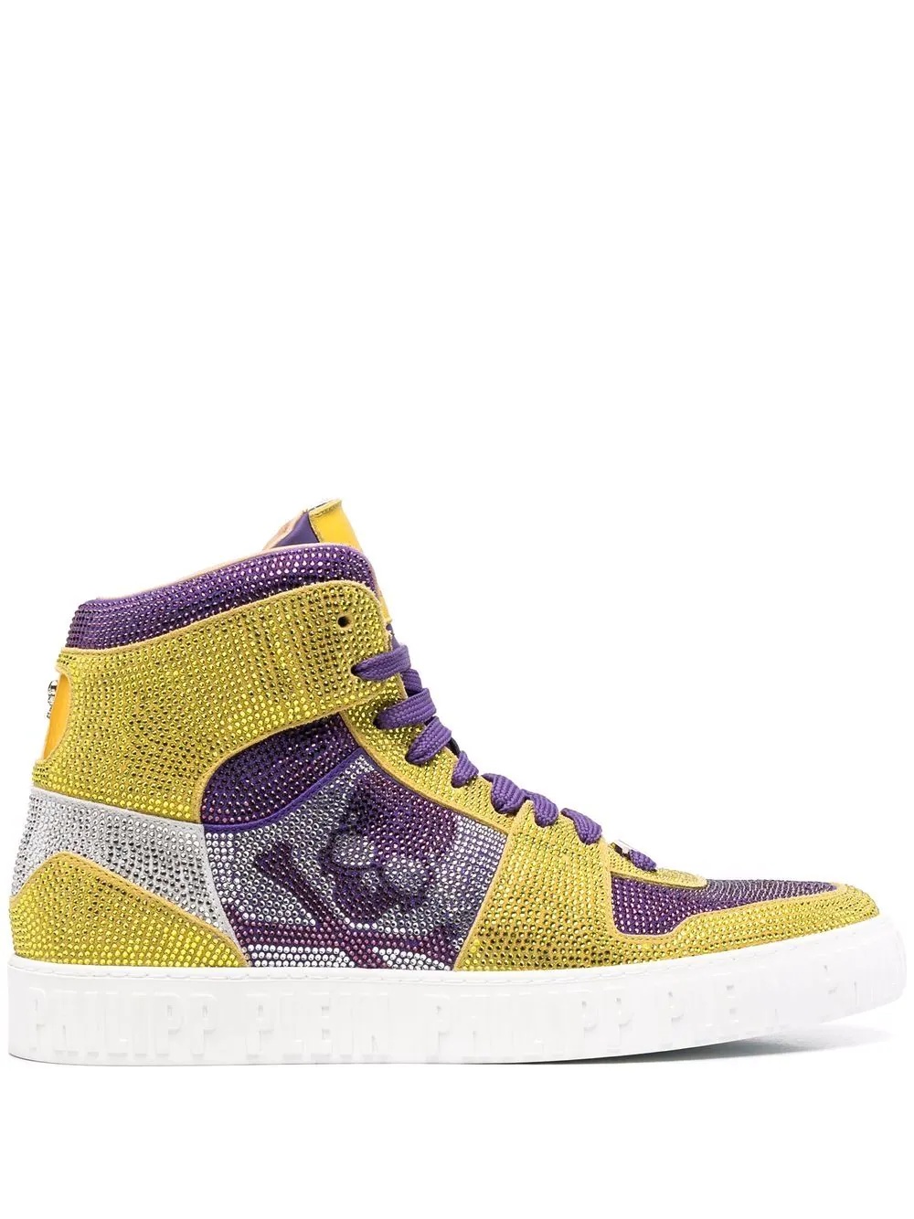 Strass Skull high-top sneakers - 1