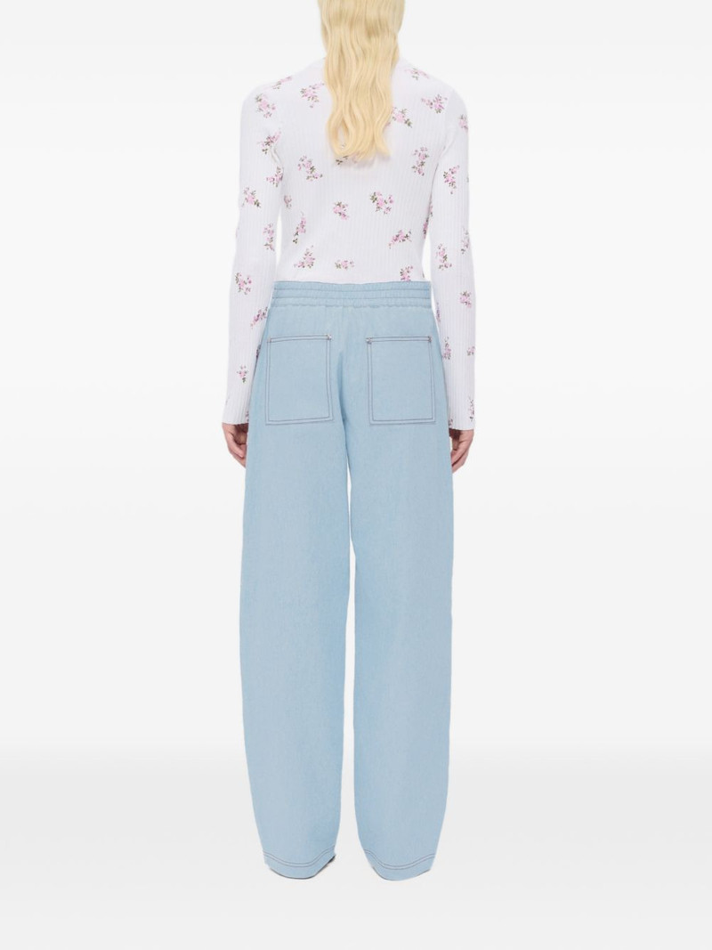 logo-embroidered jeans 4