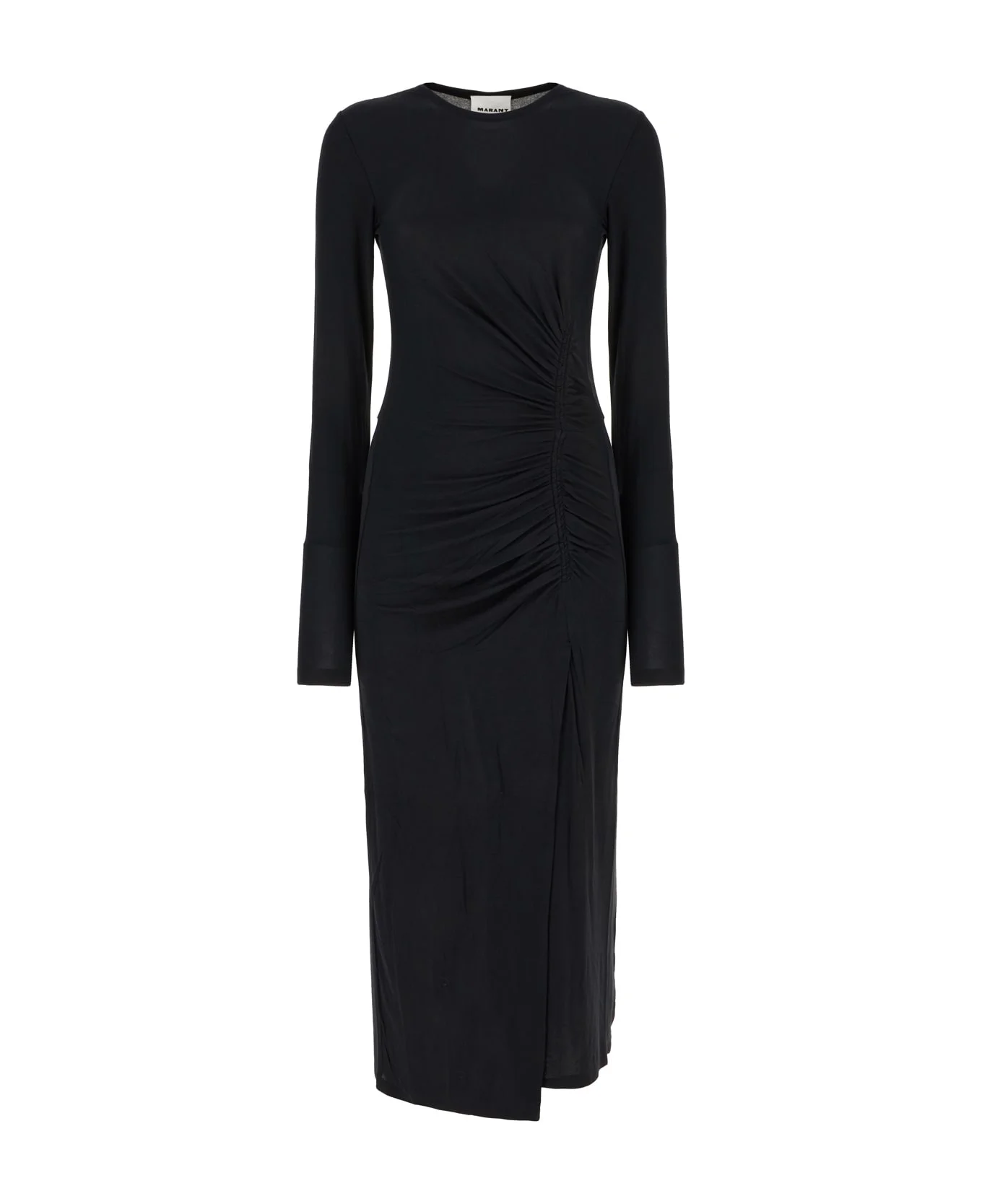Black Stretch Modal Dress - 1