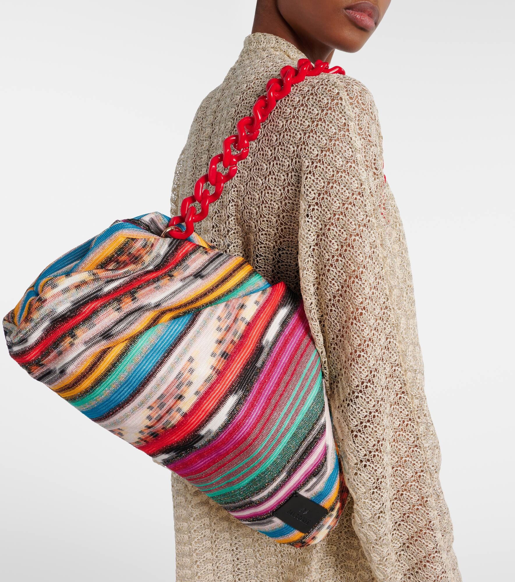 Striped shoulder bag - 2