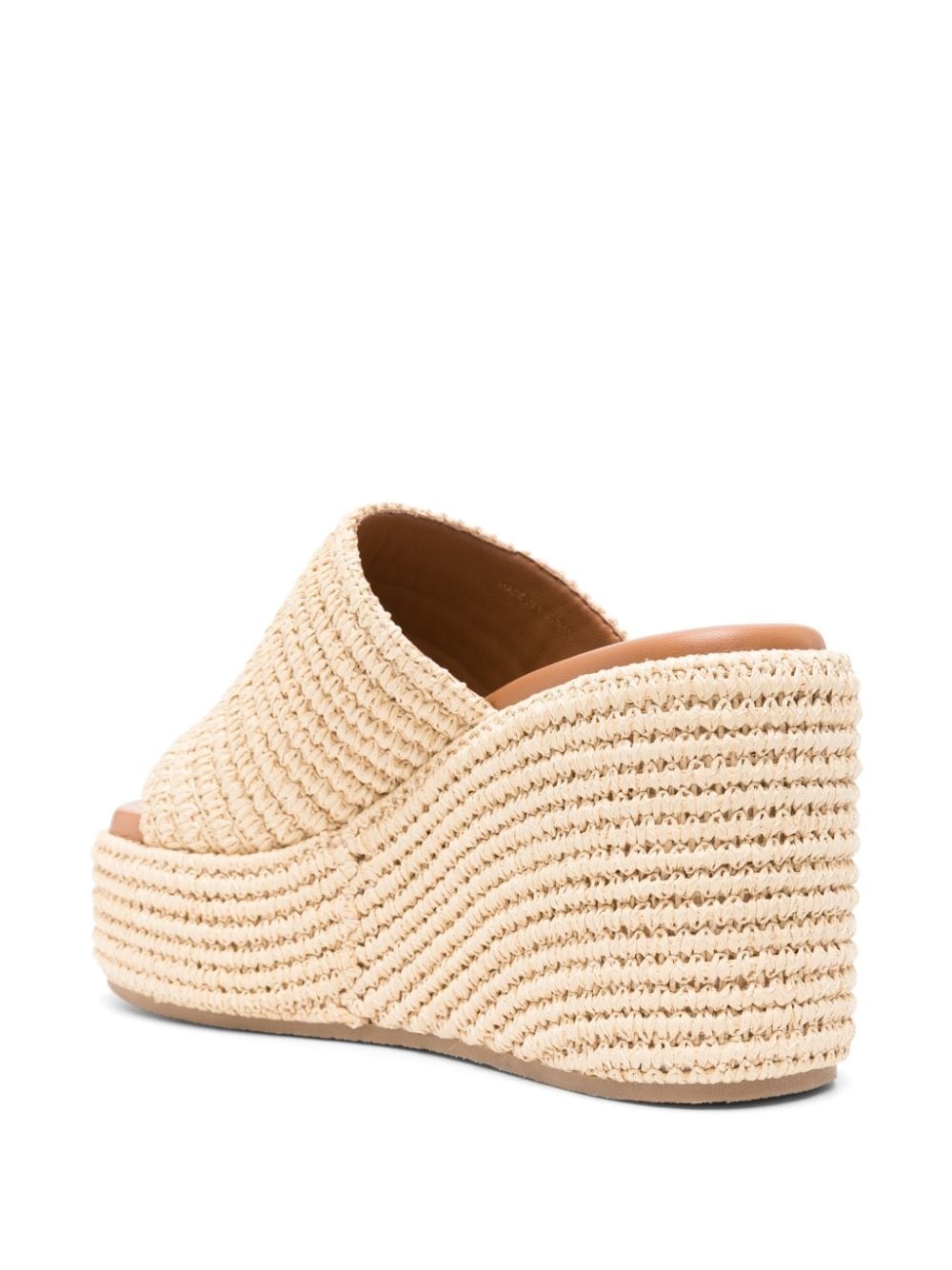 Clover-plaque wedge espadrilles slides - 3