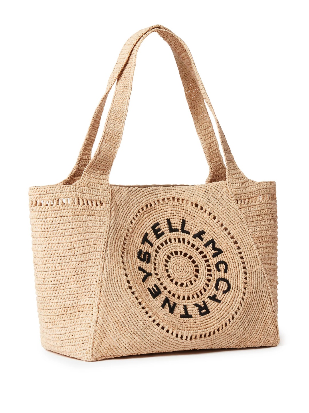 Logo Raffia Medium Tote Bag - 5