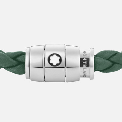Montblanc Bracelet Steel 3 rings Meisterstück collection in pewter leather outlook
