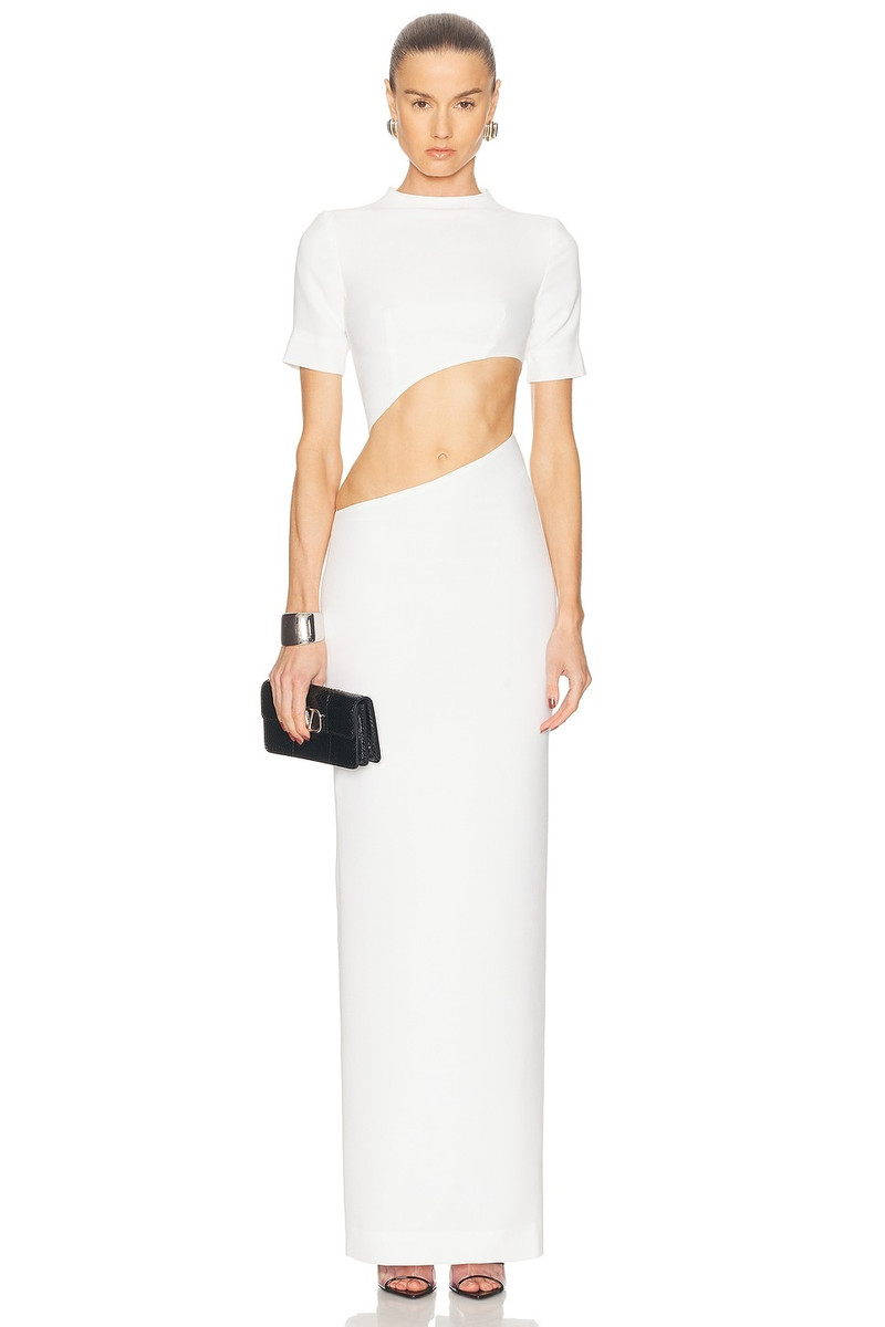 Short Sleeve Front Cutout Dress 1